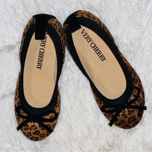 Very Cherry Toddler Girl Leopard Ballet Flats Size 11 NIB